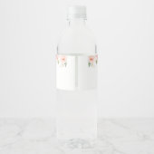 ピンクの金ゴールドフローラサファリベイビーシャワー ペットボトルラベル (裏面)