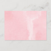 ピンクの金ゴールドフローラバレンタインハートブックベビー エンクロージャーカード (裏面)