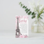 ピンクの金ゴールドフローラボンジュールビーブックスベビー エンクロージャーカード (スタンド正面)