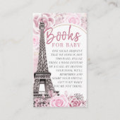 ピンクの金ゴールドフローラボンジュールビーブックスベビー エンクロージャーカード (正面)