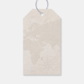 ピンクの金ゴールドフローラ旅行ブライダルシャワーありがとう ギフトタグ (裏面)