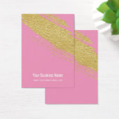 ピンクの金ゴールドブラシのイヤリング表示カード (デスク)