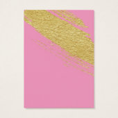 ピンクの金ゴールドブラシのイヤリング表示カード (裏面)