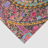 ピンクの金ゴールドブルーペルシャフローラ孔雀デコップページ 薄葉紙 (詳細)