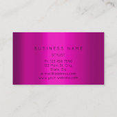 ピンクの金ゴールドポリゴナルフレームジオメトリ 名刺 (裏面)