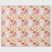 ピンクの金ゴールドメリークリスマスパターン#17 ID1009 ラッピングペーパー (フラット)