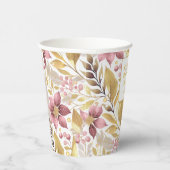 ピンクの金ゴールドメリークリスマスパターン#21 ID1009 紙コップ (右)