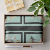 ピンクの金ゴールドライン付きバラタイルの切り離し 薄葉紙 (ギフト)