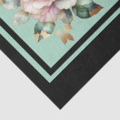 ピンクの金ゴールドライン付きバラタイルの切り離し 薄葉紙 (詳細)