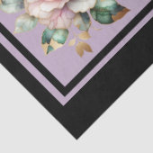 ピンクの金ゴールドライン付きバラタイルの切り離し 薄葉紙 (詳細)