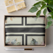 ピンクの金ゴールドライン付きバラタイルの切り離し 薄葉紙 (ギフト)