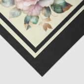 ピンクの金ゴールドライン付きバラタイルの切り離し 薄葉紙 (詳細)