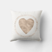 ピンクの金ゴールドラブピースアジェンシー感動的ハート クッション (裏面)