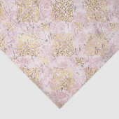 ピンクの金ゴールドヴィンテージダマスク手書き分離 薄葉紙 (詳細)