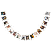 ピンクの金ゴールド写真の卒業または記念日パーティー バンティングフラッグ (全)