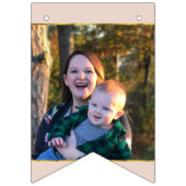 ピンクの金ゴールド写真の卒業または記念日パーティー バンティングフラッグ (第2の旗)