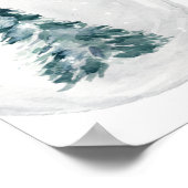 ピンクの金ゴールド冬のブライダルシャワー歓迎サイン ポスター (角)