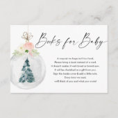 ピンクの金ゴールド女の子クリスマスツリーの本ベビーEnclo エンクロージャーカード (正面)