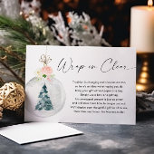 ピンクの金ゴールド女の子クリスマスツリー表示シャワー エンクロージャーカード