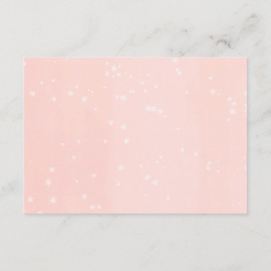 ピンクの金ゴールド女の子クリスマスツリー表示シャワー エンクロージャーカード (裏面)