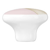 ピンクの金ゴールド幾何学的 セラミックノブ (側面)