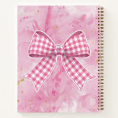 ピンクの金ゴールド弓 ノートブック (裏面)