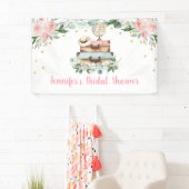 ピンクの金ゴールド恋しく思フローラがミセス・ブライダルシャワーへ 横断幕 (インサイチュ)