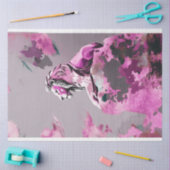 ピンクの金ゴールド抽象芸術ライオンの切り離し 薄葉紙 (クラフト)