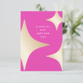 ピンクの金ゴールド星ギフト券 (スタンド正面)