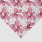 ピンクの金ゴールド格子弓クリスマス 薄葉紙 (詳細)