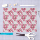 ピンクの金ゴールド格子弓クリスマス 薄葉紙 (クラフト)