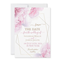 ピンクの金ゴールド水色のフローラ牡丹は日付を保存