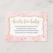 ピンクの金ゴールド水色ガールブックリクエストカード 名刺 (正面)