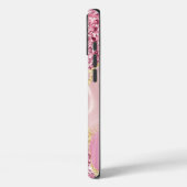 ピンクの金ゴールド瑪瑙の大理石名スクリプト Case-Mate iPhoneケース (裏面 / 左)