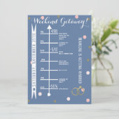 ピンクの金ゴールド紙吹雪バチェロレッテウィークエンドゲートウェイ 招待状 (スタンド正面)