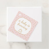 ピンクの金ゴールド紙吹雪ベビーがあなたを感謝してい醸造している フェイバータグ (インサイチュ)