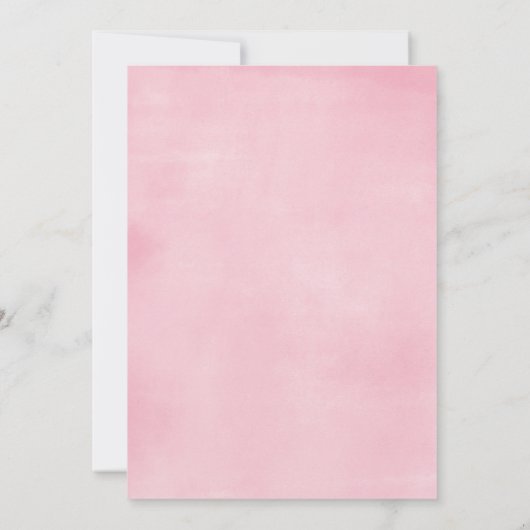 ピンクの金ゴールド紫色の蝶の女の子の赤ちゃんシャワー 招待状 (裏面)