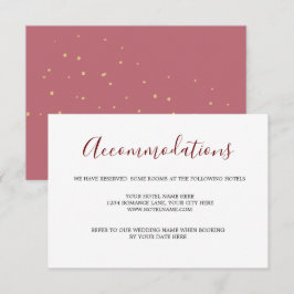 ピンクの金ゴールド結婚のエンクロージャRSVPカード 出欠カード