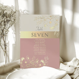 ピンクの金ゴールド結婚の座席表