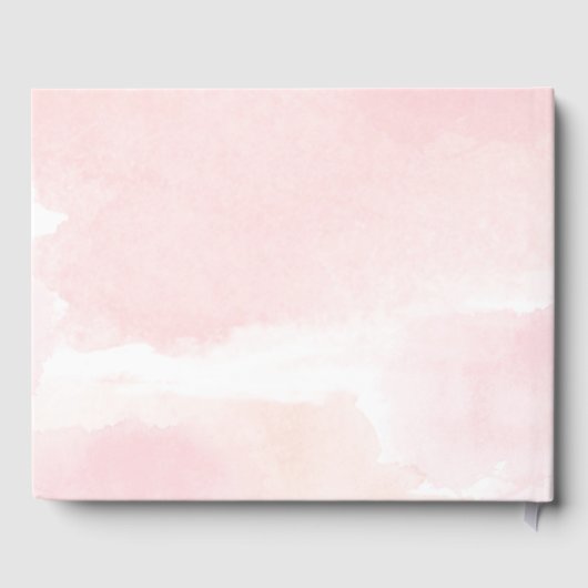 ピンクの金ゴールド緑のフローラ女の子の赤ちゃんシャワー ゲストブック (裏面)