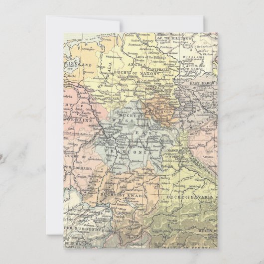 ピンクの金ゴールド花旅行地図のベビーシャワー サンキューカード (裏面)