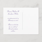 ピンクの金ゴールド華美の渦巻き旋回が日付を保存 案内ポストカード (裏面)