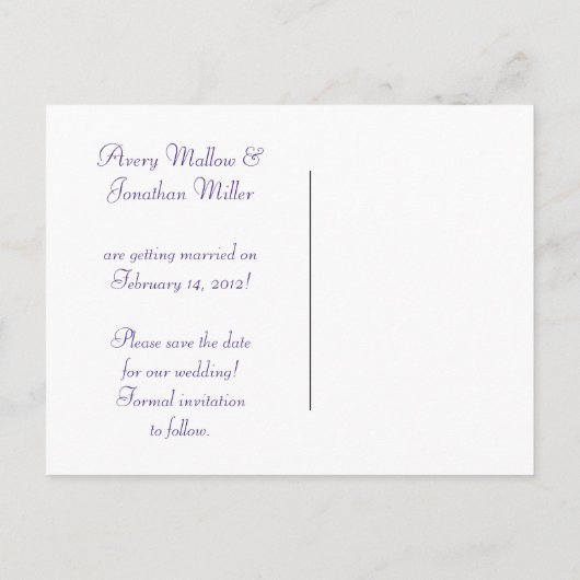 ピンクの金ゴールド華美の渦巻き旋回が日付を保存 案内ポストカード (裏面)