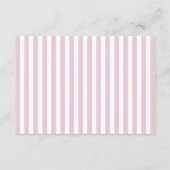 ピンクの金ゴールド赤ちゃんシャワー本のカードを持って来る女の子 エンクロージャーカード (裏面)