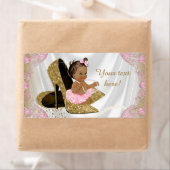 ピンクの金ゴールド赤ちゃんシャワー水ボトルラベル ラベル (インサイチュ)