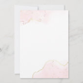 ピンクの金ゴールド2つのスイートドーナツ2nd誕生日招待状 招待状 (裏面)