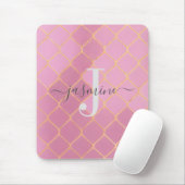 ピンクの金ゴールド パーソナライズされた マウスパッド (マウス)