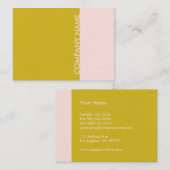 ピンクの金ゴールド モダン 名刺 (正面/裏面)