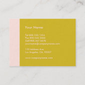 ピンクの金ゴールド モダン 名刺 (裏面)