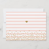 ピンクの金ゴールドSweet sixteen16歳の誕生日パーティーの写真 招待状 (裏面)